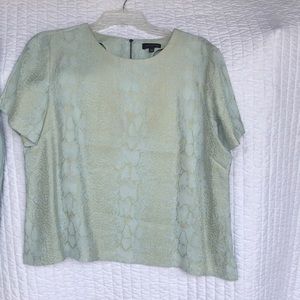 Gorgeous pale blue snakeskin blouse